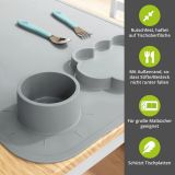 BOMI Kindersitzgruppe Amy in wei und grau Sitzgruppe Kindertisch und 2 x Stuhl