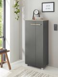 Badezimmer Kommode Dense in anthrazit matt und Eiche Midischrank hngend / stehend 51 x 110 cm
