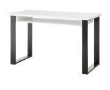 Brombel komplett Set Stove in wei Pinie und anthrazit Landhaus mit Aktenregal, Kommode und Wandregal