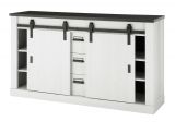 Sideboard Stove in wei Pinie und anthrazit Landhaus Kommode 162 x 91 cm