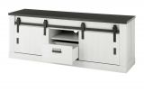 TV-Lowboard Stove in wei Pinie und anthrazit Landhaus TV Unterteil in Komforthhe 162 x 61 cm