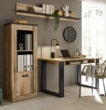 Aktenregal Stove in Old Style hell und anthrazit Bro Regalschrank 51 x 146 cm