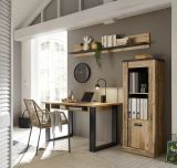 Brombel Set Stove in Old Style hell und anthrazit mit Aktenregal und Wandregal