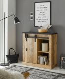 Brombel Set Stove in Old Style hell und anthrazit mit Aktenschrank