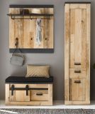 Garderobe Set 4-teilig Stove in Old Style hell und anthrazit Garderobenkombination 164 x 201 cm