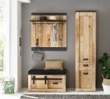 Garderobe Set 4-teilig Stove in Old Style hell und anthrazit Garderobenkombination 164 x 201 cm