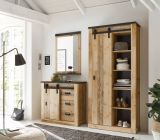 Garderobenspiegel Stove in Old Style hell und anthrazit Wandspiegel mit Ablage 66 x 95 cm