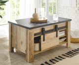 Couchtisch Stove in Old Style hell und anthrazit Beistelltisch 93 x 60 cm