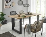 Esstisch Stove in Old Style hell und anthrazit Kchentisch 180 x 80 cm