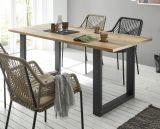 Esszimmer Set Stove in Old Style hell und anthrazit Speisezimmer 3-teilig mit Buffetschrank, Esstisch und Sideboard