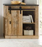 Kommode Stove in Old Style hell und anthrazit Schiebetrenkommode 93 x 91 cm