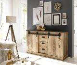 Sideboard Stove in Old Style hell und anthrazit Kommode 162 x 91 cm