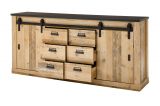 Sideboard Stove in Old Style hell und anthrazit Kommode 201 x 91 cm