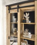 Wohnwand Stove in Old Style hell Dekor und anthrazit Wohnkombination 4-teilig 388 x 201 cm