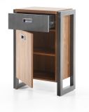 Garderobe Set 3-teilig Auburn in Eiche Stirling und grau Garderobenkombination 155 x 202 cm