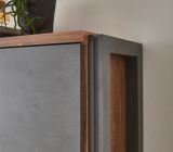 Garderobe Set 3-teilig Auburn in Eiche Stirling und grau Garderobenkombination 175 x 210 cm