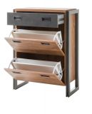 Garderobe Set 3-teilig Auburn in Eiche Stirling und grau Garderobenkombination 175 x 210 cm