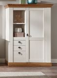 Highboard Hemsby in wei Pinie und Eiche Wotan Landhaus Anrichte 102 x 139 cm