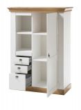 Highboard Hemsby in wei Pinie und Eiche Wotan Landhaus Anrichte 102 x 139 cm