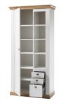 Stauraumschrank Hemsby in wei� Pinie und Eiche Wotan Landhaus Mehrzweckschrank 102 x 204 cm