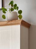 TV-Lowboard Hemsby in wei� Pinie und Eiche Wotan Landhaus TV Unterteil mit Komforth�he 183 x 64 cm