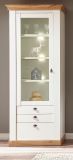 Vitrine Hemsby in wei Pinie und Eiche Wotan Landhaus Vitrinenschrank 82 x 204 cm