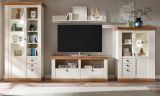 Wohnwand Hemsby in wei Pinie und Eiche Wotan Landhaus Schrankwand 4-teilig 376 x 204 cm
