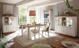 Wohnwand Hemsby in wei Pinie und Eiche Wotan Landhaus Schrankwand 4-teilig 387 x 204 cm