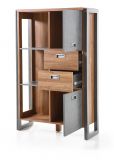 Highboard Auburn in Eiche Stirling und Matera grau Anrichte 90 x 140 cm