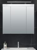 Badezimmer Spiegelschrank Devon in wei Badschrank 3-trig 80 x 75 cm