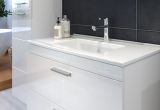 Waschbeckenunterschrank MIT Waschbecken Devon in wei� Hochglanz Waschtisch h�ngend 81 x 59 cm