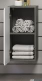 Badezimmer Unterschrank Riva in wei Hochglanz und Rauchsilber grau Badschrank hngend 35 x 68 cm Badkommode