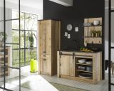 Kche Stove in Used Wood hell und anthrazit Kchenschrank Set 3-teilig