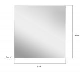 Garderobenspiegel Torino in Eiche Flur Diele Wandspiegel 76 x 80 cm