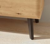 Garderobe Set 3-teilig Ronson in Artisan Eiche und schwarz Garderobenkombination skandinavisch 232 x 200 cm