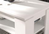 Couchtisch Titan in wei Beistelltisch mit Ablage 100 x 60 cm