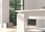 Couchtisch Titan in wei Beistelltisch mit Ablage 100 x 60 cm
