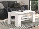 Couchtisch Titan in wei Beistelltisch mit Ablage 100 x 60 cm