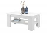 Couchtisch Titan in wei Beistelltisch mit Ablage 100 x 60 cm