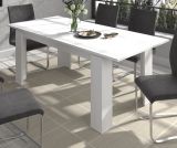 Esstisch Titan in wei Kchentisch ausziehbar mit Einlegeplatte 160 - 200 x 90 cm