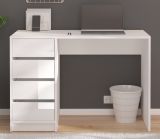 Schreibtisch Emma in wei Hochglanz Laptoptisch fr Homeoffice und Bro 110 x 75 cm