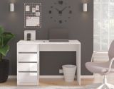 Schreibtisch Emma in wei Hochglanz Laptoptisch fr Homeoffice und Bro 110 x 75 cm