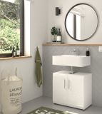 Waschbeckenunterschrank Ice in wei Hochglanz Badezimmer Unterschrank 60 x 54 cm