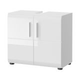 Waschbeckenunterschrank Ice in wei Hochglanz Badezimmer Unterschrank 60 x 54 cm