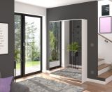 Garderobe mit Spiegel ProjektX in wei Schuhschrank mit Spiegeltren 122 x 193 cm