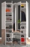 Garderobe mit Spiegel ProjektX in wei Schuhschrank mit Spiegeltren 122 x 193 cm