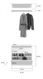 Garderobe Set 3-teilig SystemX in wei Hochglanz Kommode und Kleiderstange 61 cm