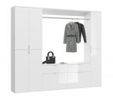 Garderobenschrank ProjektX in wei Hochglanz Kleiderschrank 212 x 193 cm