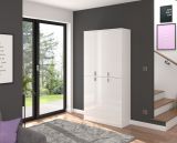 Garderobenschrank ProjektX in wei Hochglanz Mehrzweckschrank 91 x 193 cm