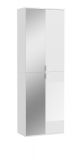 Garderobenschrank mit Spiegel ProjektX in wei Hochglanz Schuhschrank mit Spiegeltr 60 x 193 cm